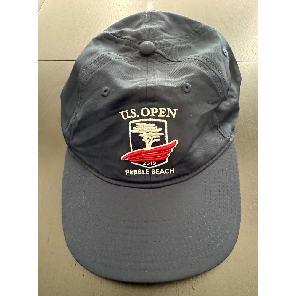 US Open Pebble Beach Golf Hat Cap Mens OS Navy Adjustable‎ Strapback The Game